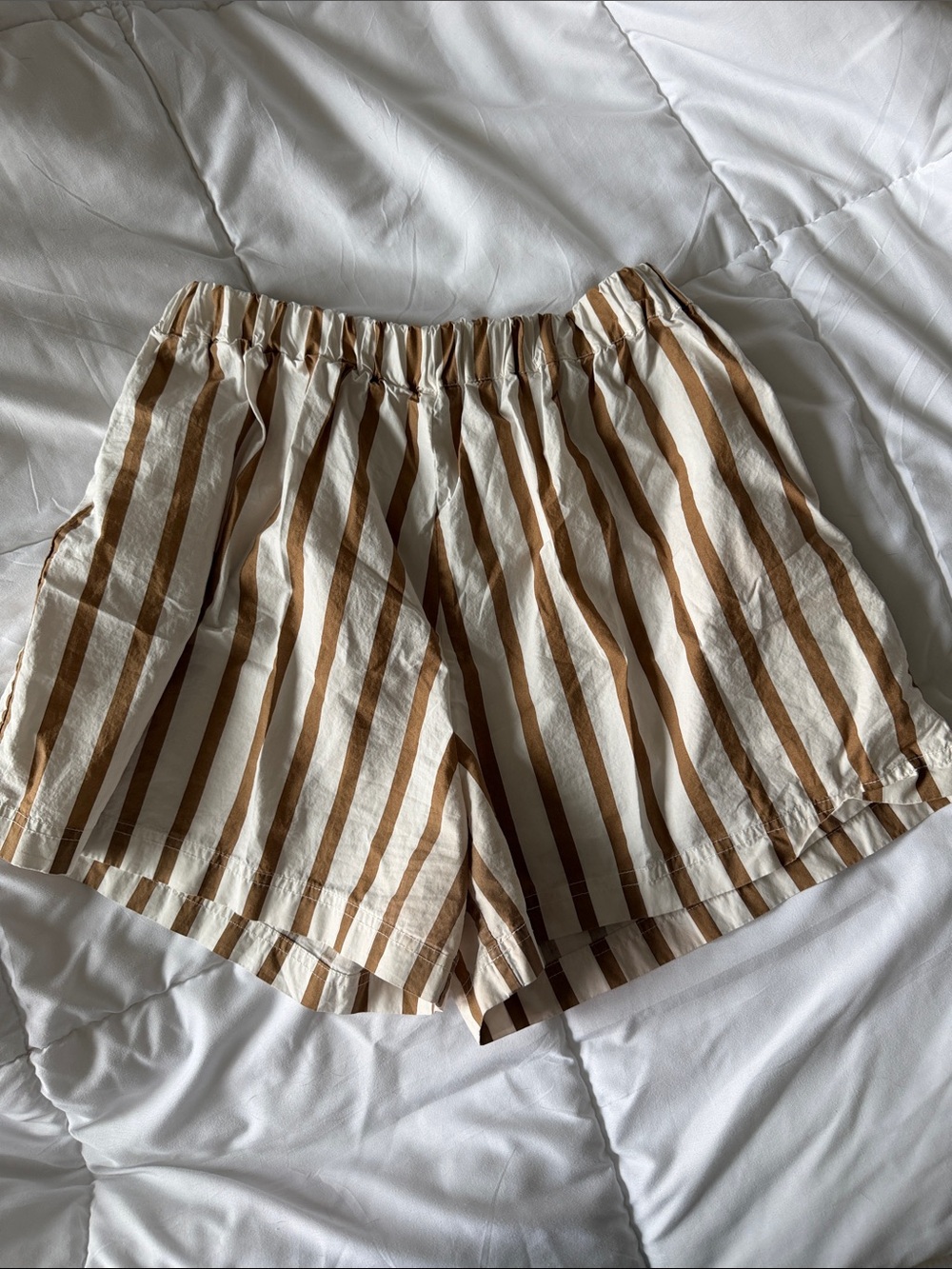 Striped Elastic-Waist Women’s Shorts